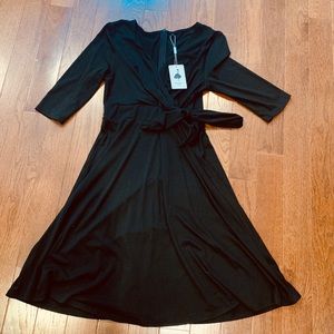 Black wrap dress